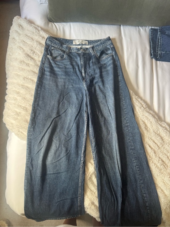 rag & bone Denim - rag & bone sweatpant jeans Wide-Leg Jeans in Medium Blue Wash